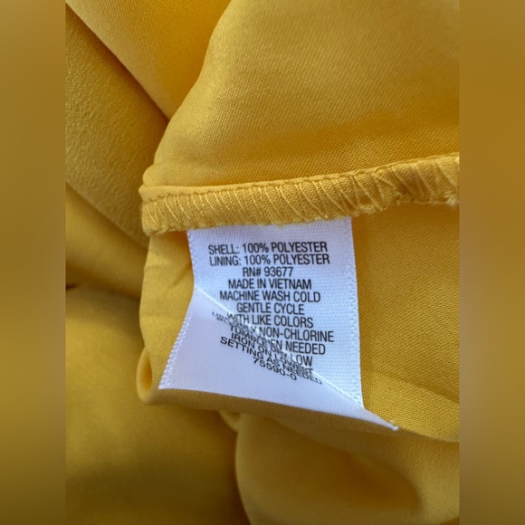 Worthington yellow long sleeved dress size Large EUC - Picture 7 of 8